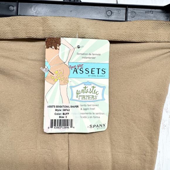 New Love Your Assets Shapewear Women Size 3 Buff Tan Sensational Shaper Shorts - Picture 2 of 4